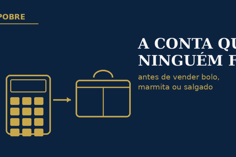 Calculadora e marmita numa mesa, representando como precificar comida caseira"
